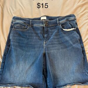 Lane Bryant Tighter Tummy DenimShorts size 26